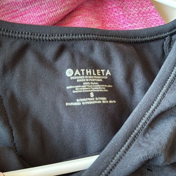 Athleta Foothill Muscle Tank Top Black Split Back S - Picture 6 of 6